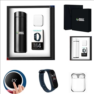 Business Gift Set 16oz Tumbler Smart Band Wireless Earbuds